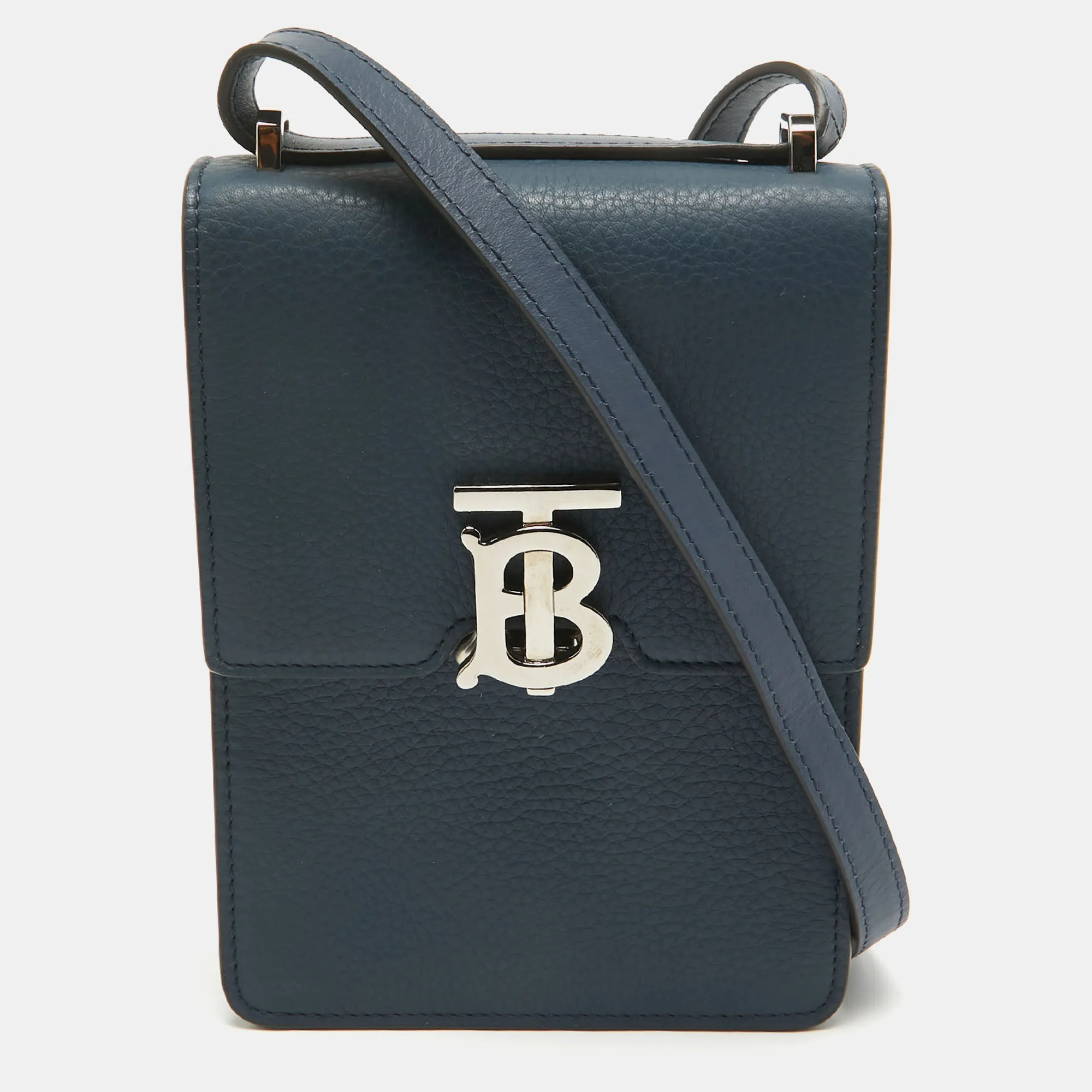 Blue Leather Robin Crossbody Bag