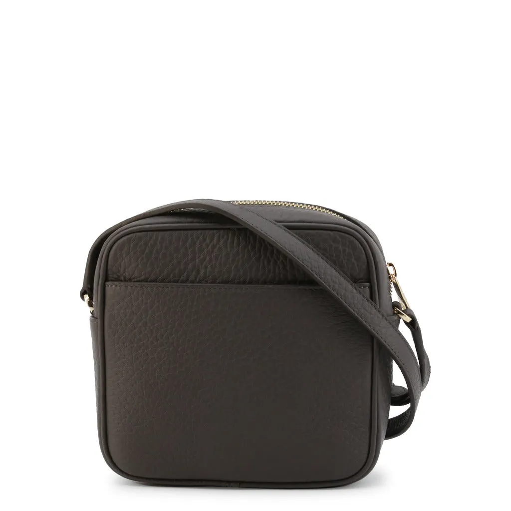 Dotty Grey Leather Crossbody Bag
