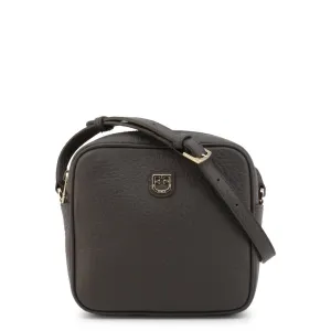 Dotty Grey Leather Crossbody Bag