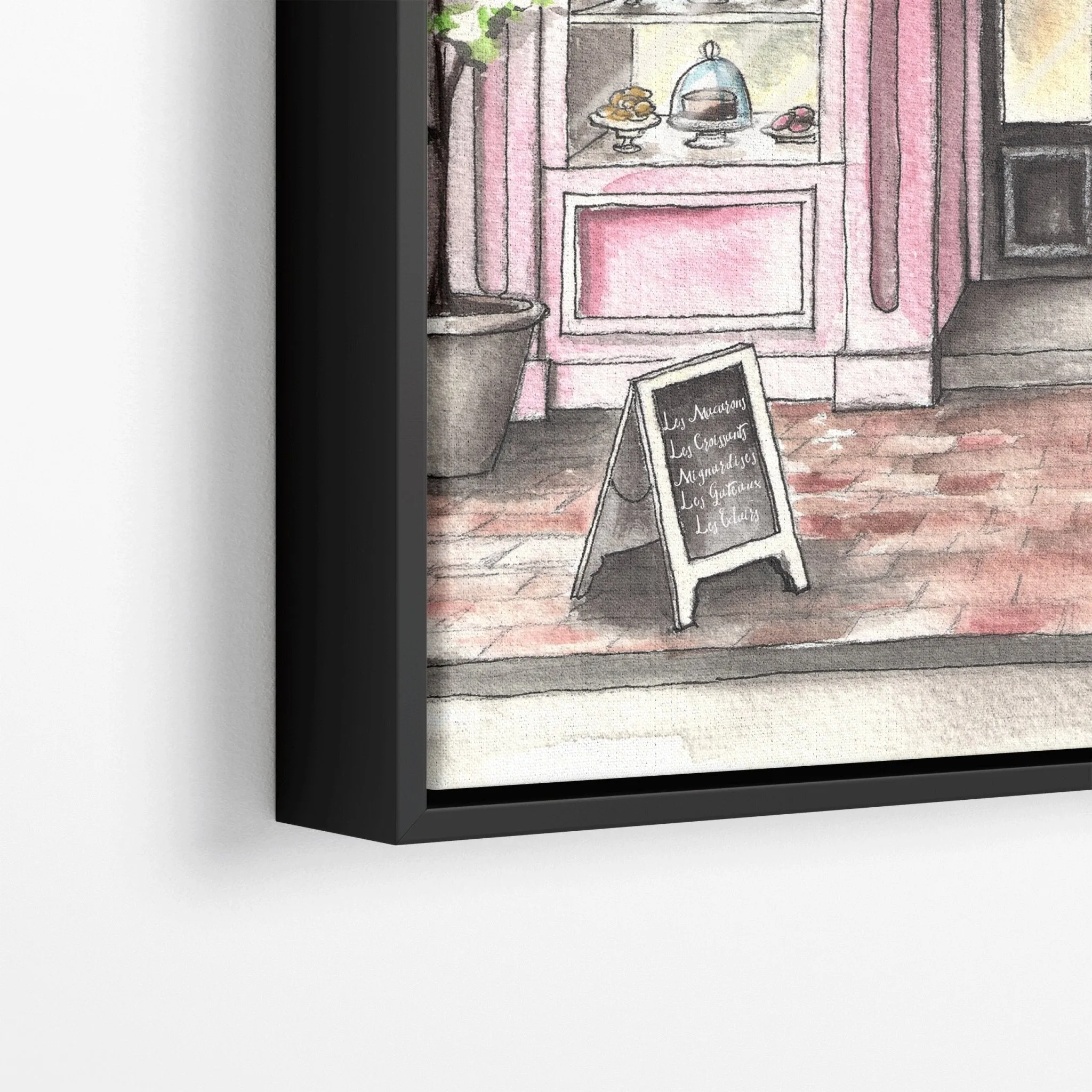 French Patisserie Stretched Canvas Art Print