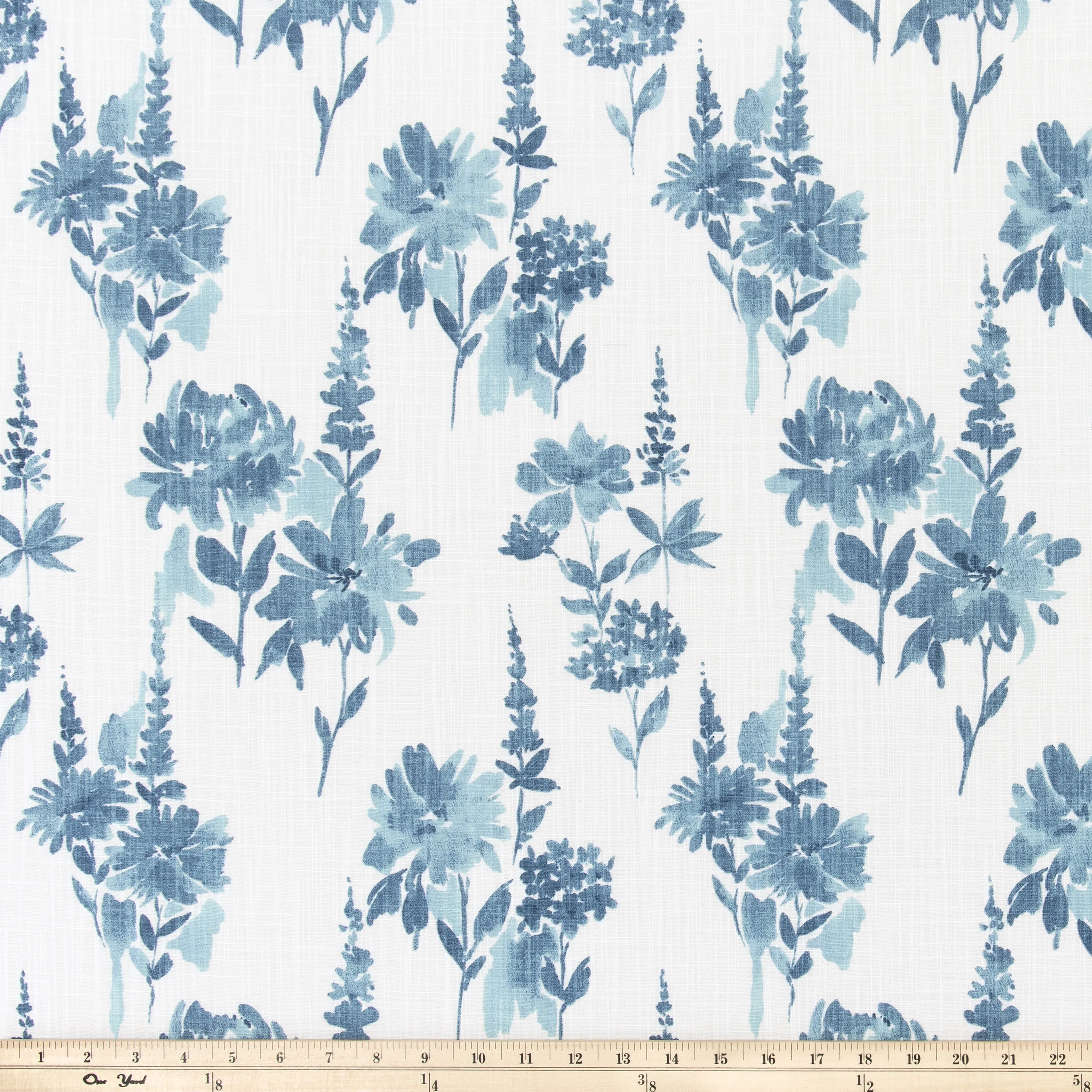 Garden Italian Denim Slub Canvas Fabric By Premier Prints