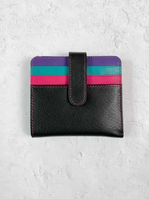 Small Bifold Wallet, Black Brights