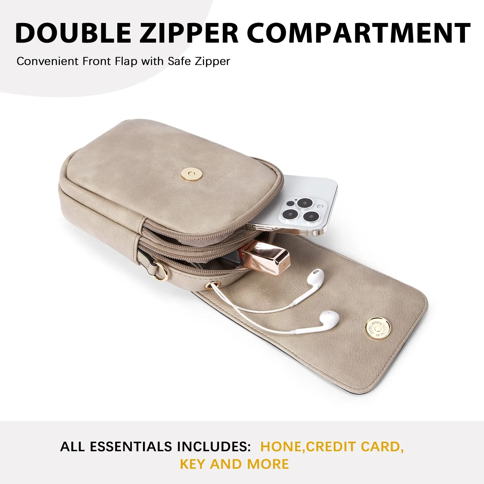 Small Phone Crossbody Bag with Adjustable Guitar Strap